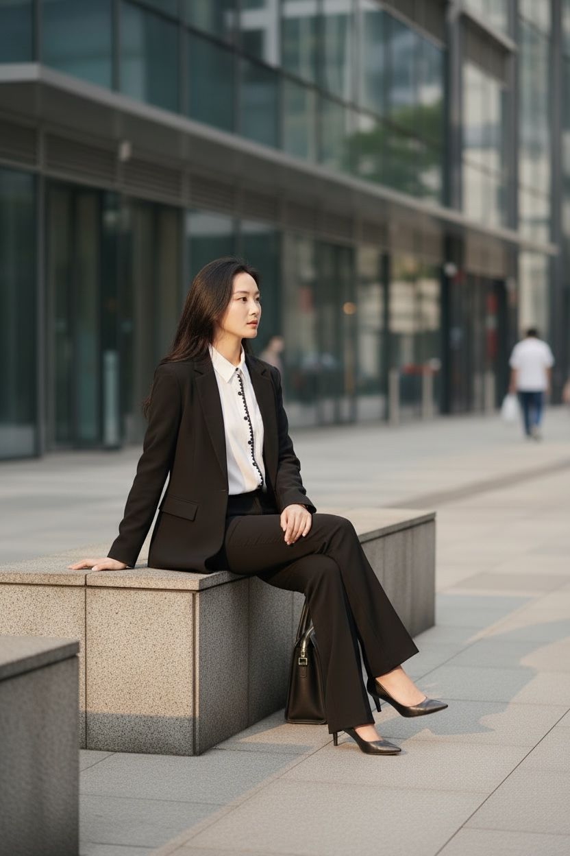 THE EXECUTIVE CONTRAST-STITCH WHITE SHIRT