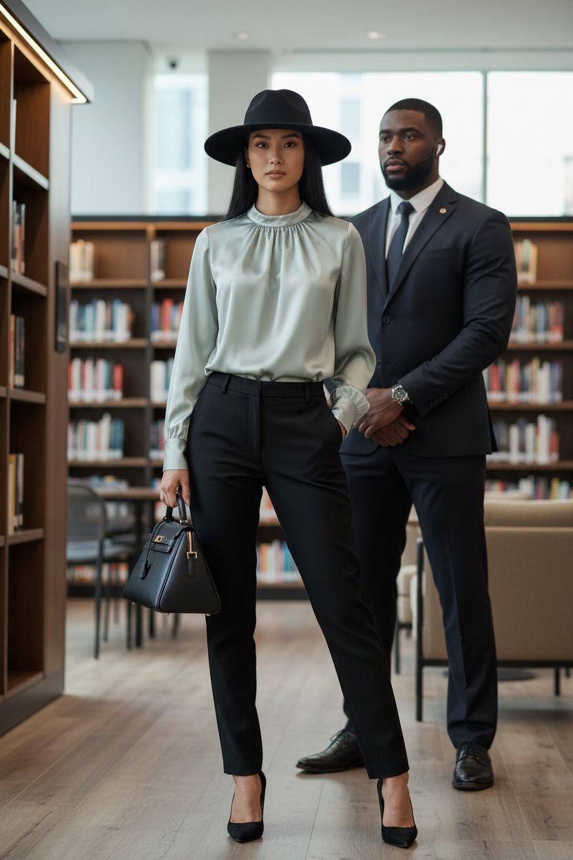 THE VIENNA SATIN HIGH-NECK TOP
