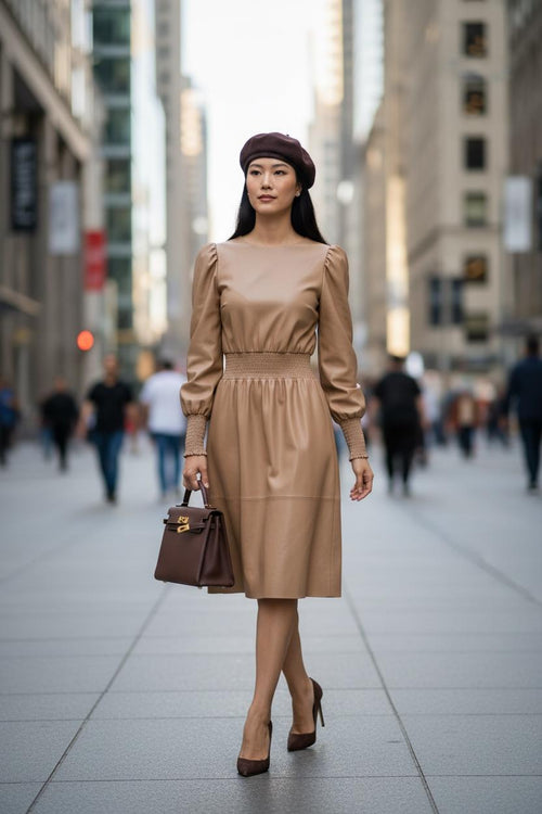 THE ARISTO VEGAN LEATHER DRESS