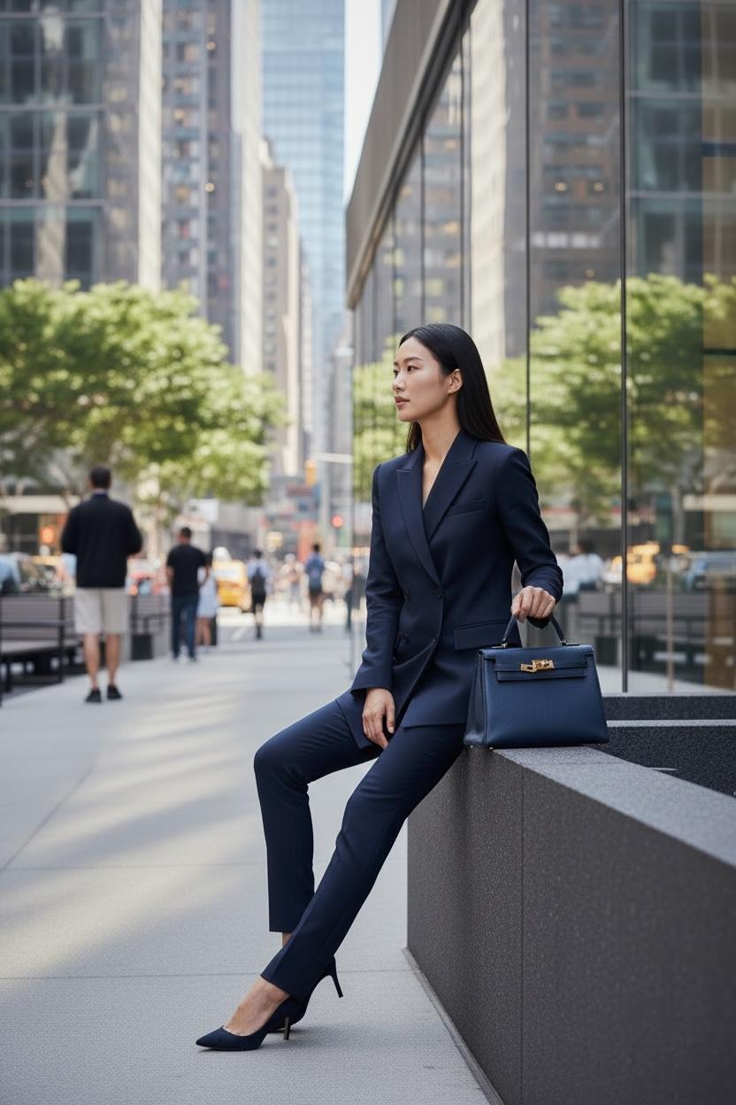 THE AVA ASYMMETRICAL BLAZER SUIT: UNIQUE TAILORED STYLE