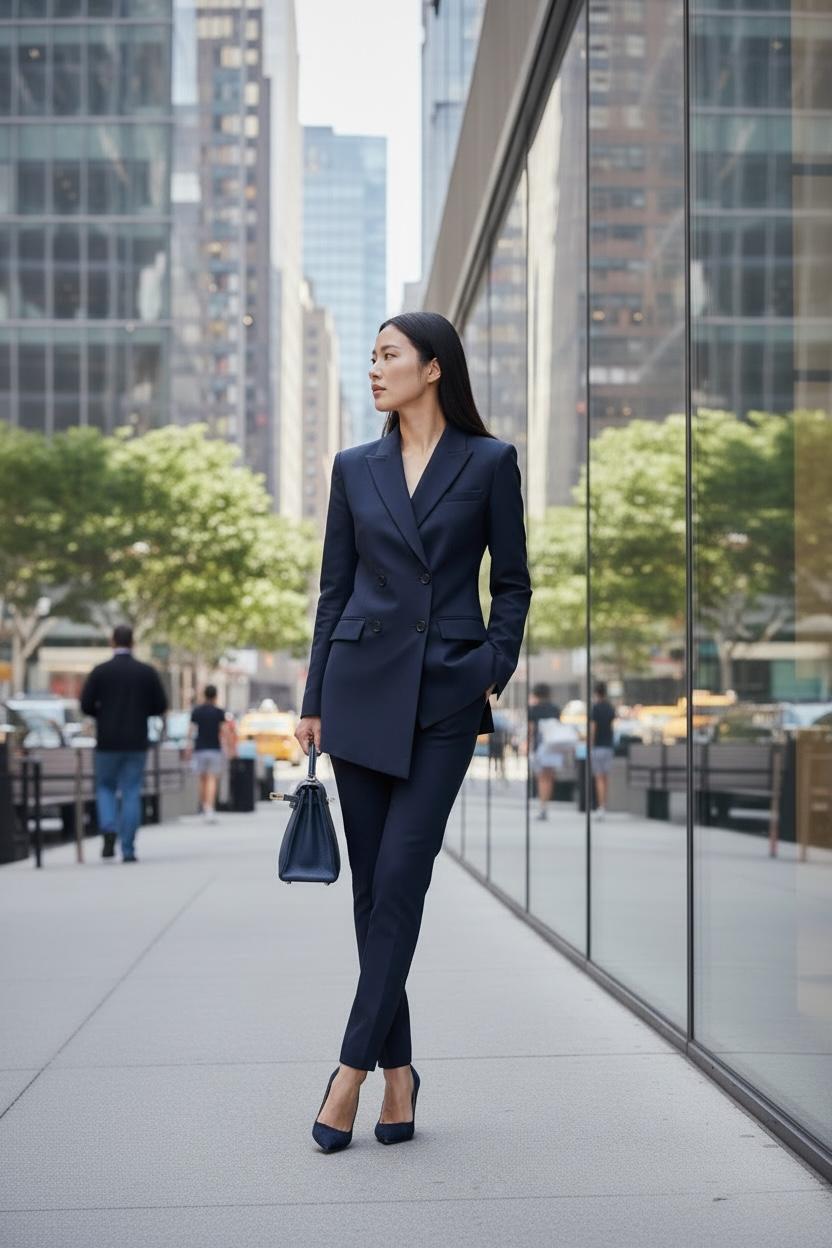 THE AVA ASYMMETRICAL BLAZER SUIT: UNIQUE TAILORED STYLE