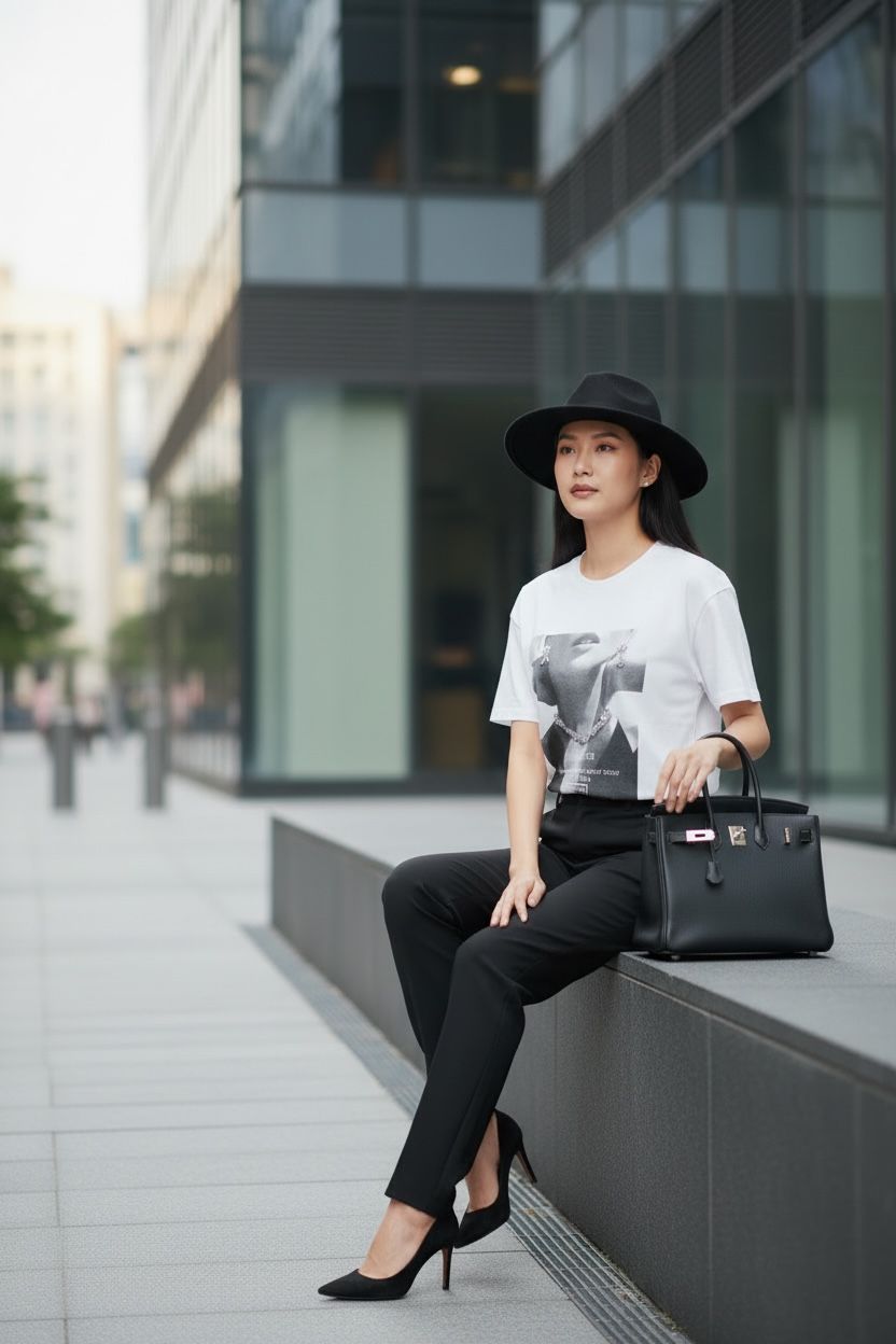 THE ICON ARTISTIC PORTRAIT WHITE T-SHIRT