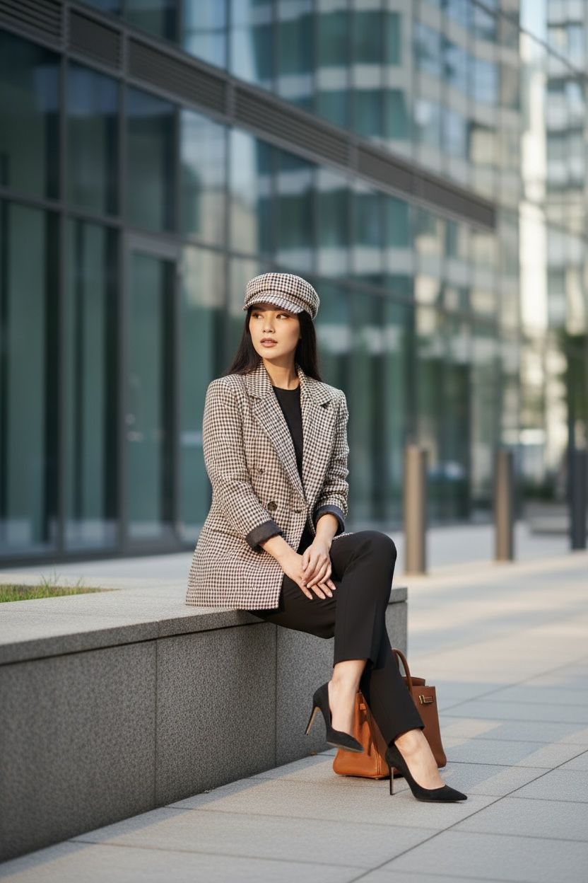 THE OXFORD CHECKERED DOUBLE-BREASTED BLAZER