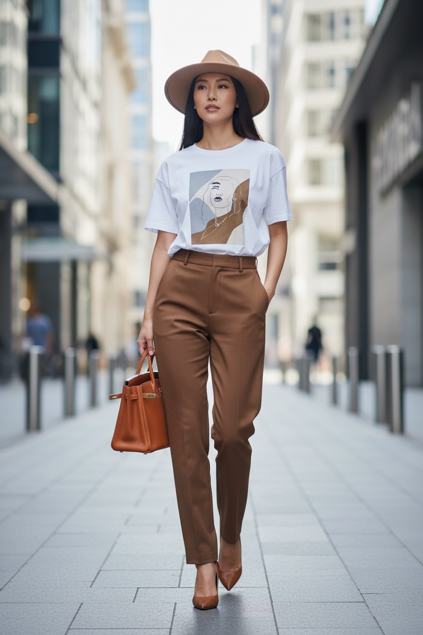 THE MODERN ART ABSTRACT FACE PRINT TEE