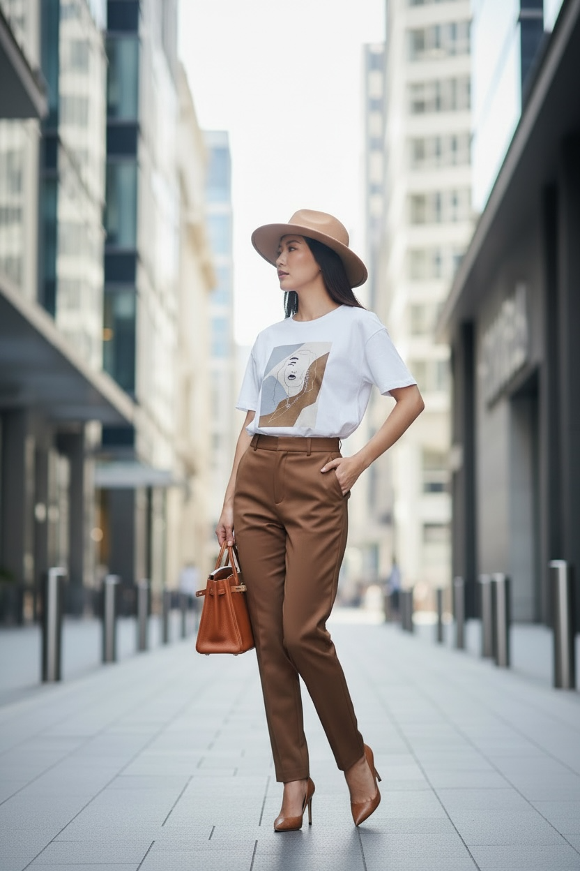 THE MODERN ART ABSTRACT FACE PRINT TEE