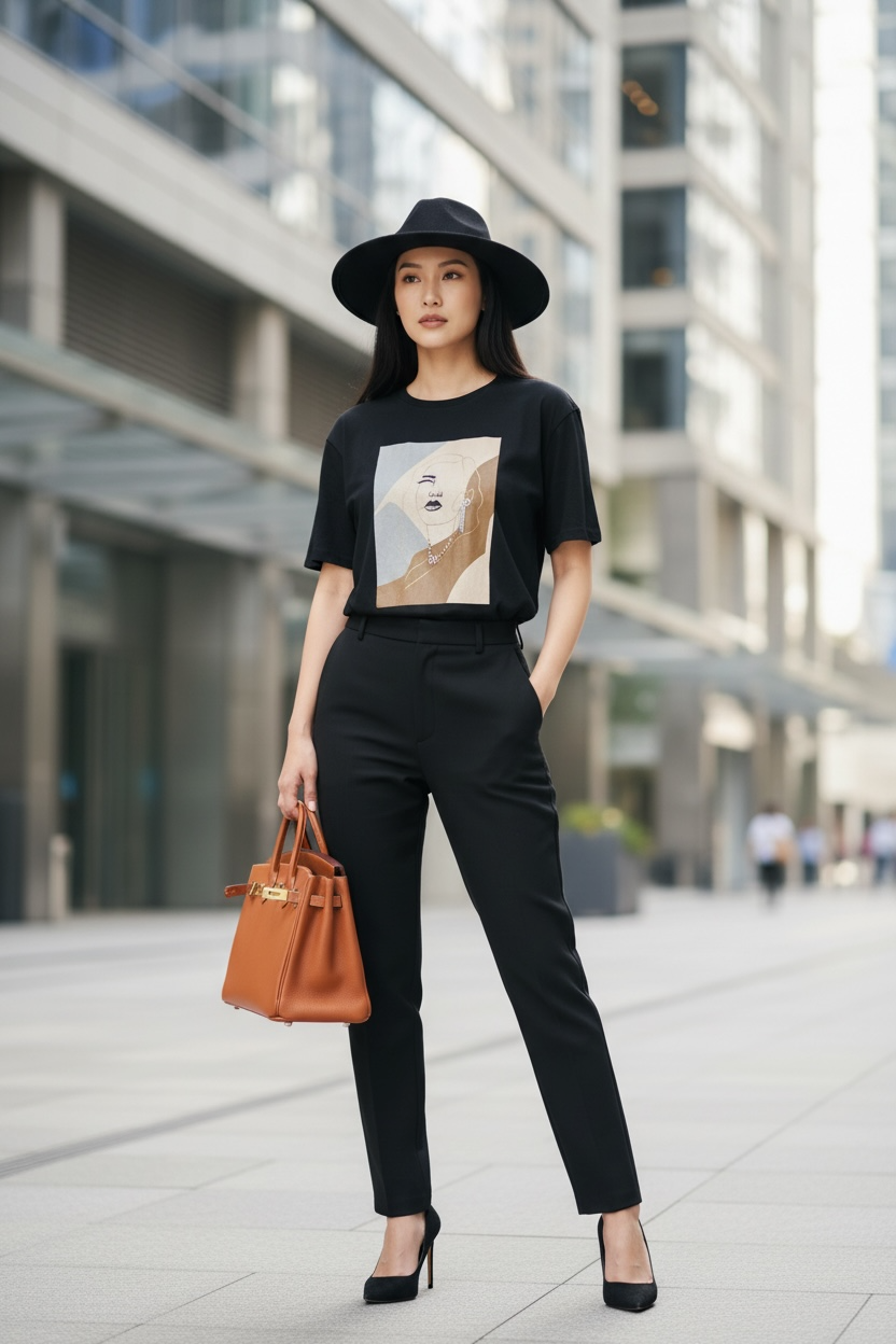 THE MODERN ART ABSTRACT FACE PRINT TEE