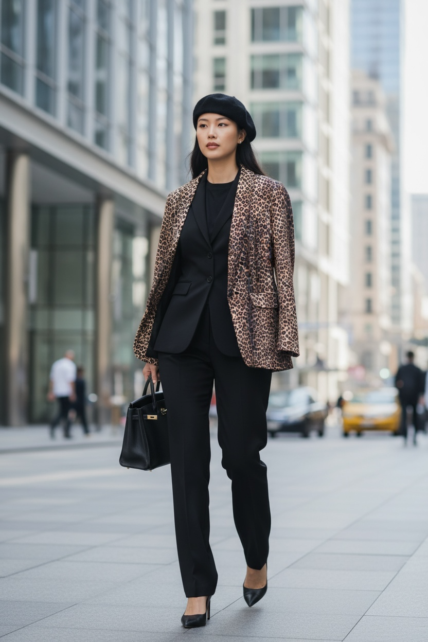 THE LEOPARD HYBRID BLAZER: STATEMENT ANIMAL PRINT