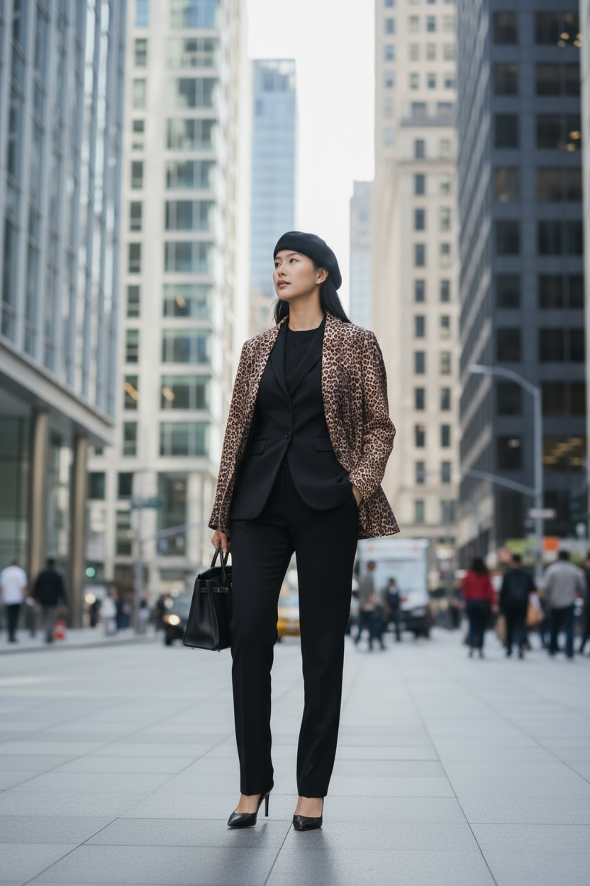 THE LEOPARD HYBRID BLAZER: STATEMENT ANIMAL PRINT