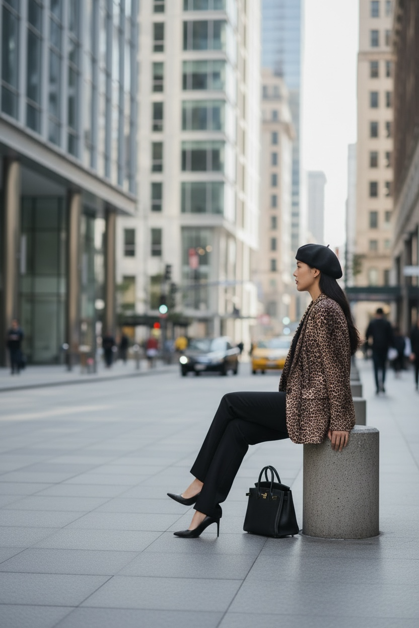 THE LEOPARD HYBRID BLAZER: STATEMENT ANIMAL PRINT
