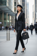 THE AVA POWER SUIT: ASYMMETRICAL TAILORED BLAZER